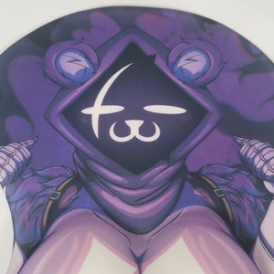 Raven + Meowskullz Oppai Mousepads Reg - XL FREE STICKER