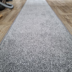 Cormar Apollo Rainstorm stair runner. Grey, high quality, hand-made FREE DELIVERY