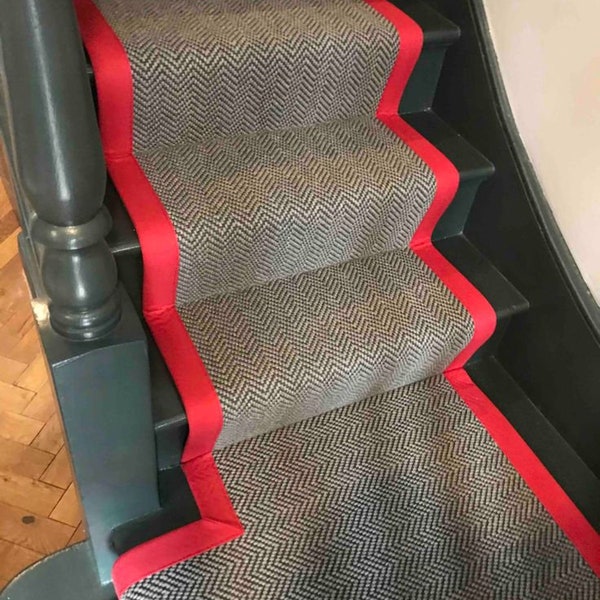 Carpet runners cut and made to size for stair platforms and landings