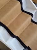 Jute herringbone pattern carpet stair runner with cotton border FREE DELIVERY
