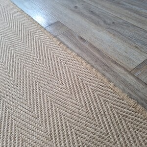 Fresh Look at Jute Herringbone Pattern Carpet Stair Runner Like Sisal But Cheaper