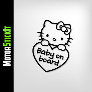 Baby on Board Kitty Car Sticker