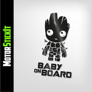 Naklejka na samochód „Baby on Board” – Groot (typ 2)
