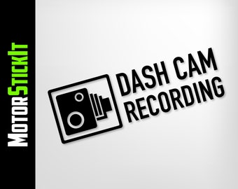 Pack Of 2 Pcs  In Car Camera Recording Sticker Dash Cam On Board Video Label Bumper Baby Safe Decal White