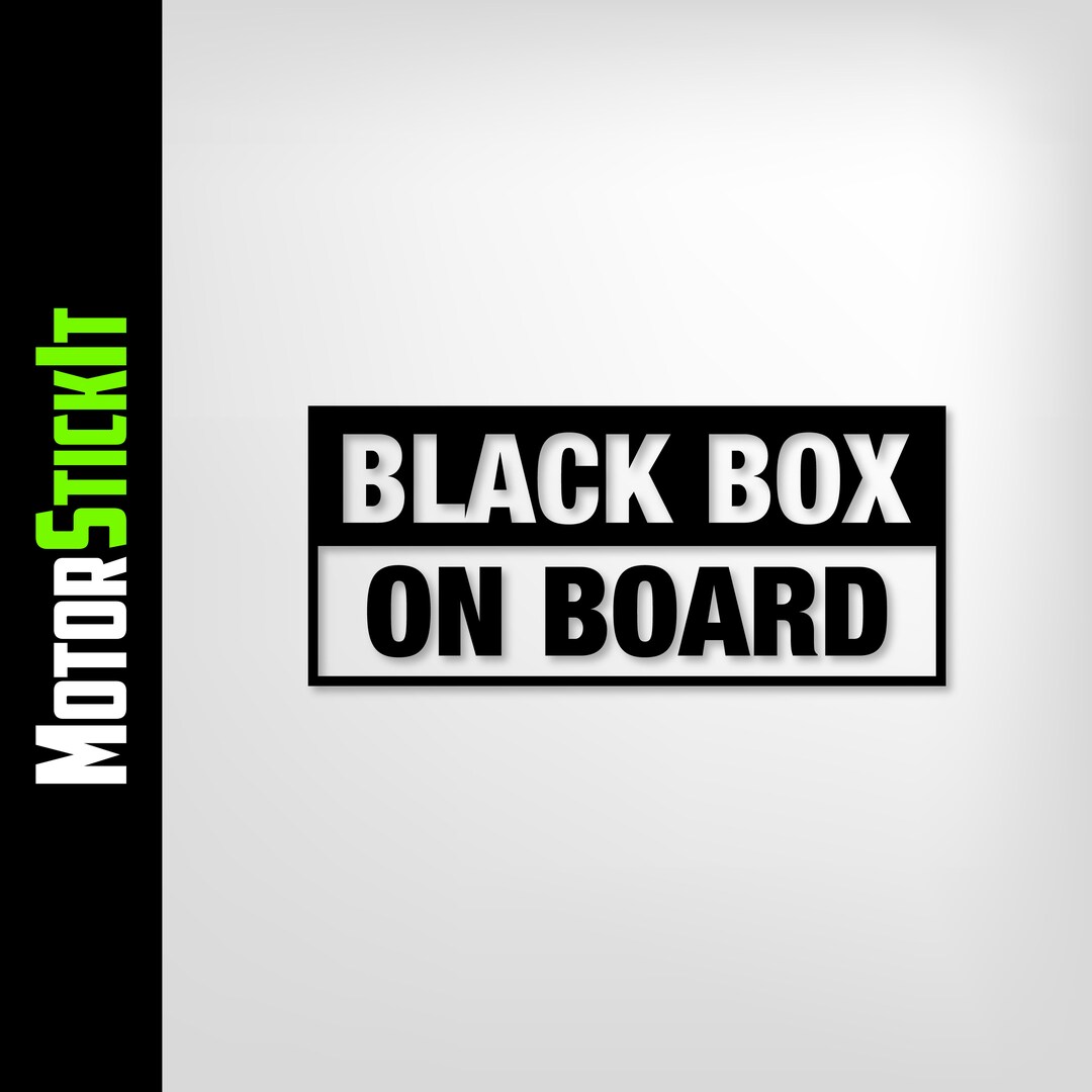 Black Box on Board Car Sticker - Etsy UK