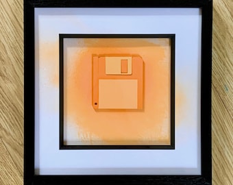 Grafica del floppy disk incorniciato - Rosso