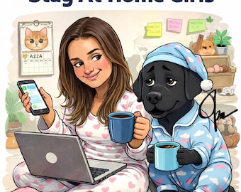 Custom Cartoon Caricature – Personalized 5x7 Funny Portrait from Your Photo