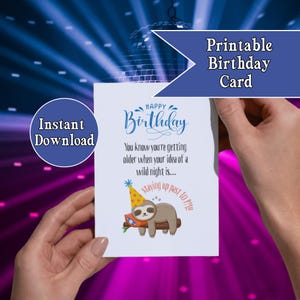 Funny Birthday Cards, Printable, Digital Download, Happy Birthday Card, Cute Birthday Card, Instant download