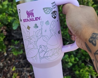 Wonderland Stanley Engraved Tumbler | Cute Yeti | Owala | Halloween | Mad Hat | Alice | Gifts for Wife | Kawaii | Girlfriend | 30OZ | 40OZ