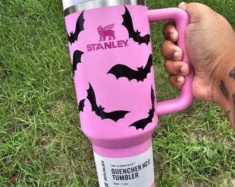 Bat Stanley Tumbler | Cute Halloween Yeti | Owala | Stanley | Pink Halloween | Gifts for Wife | Kawaii | Gifts for Girlfriend | 30OZ | 40OZ