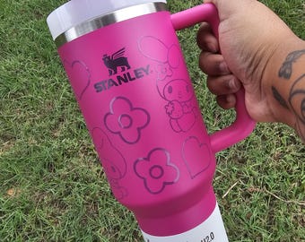 Melody Stanley Tumbler | Cute Yeti | Owala | Stanley | Pink | Hello | Gifts for Wife | Kawaii |  Gifts for Girlfriend | 30OZ | 40OZ