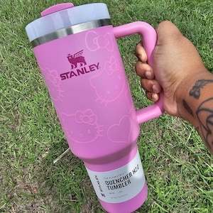 Kitty Stanley Tumbler | Cute Halloween Yeti | Owala | Stanley | Pink | Hello | Gifts for Wife | Kawaii |  Gifts for Girlfriend | 30OZ | 40OZ