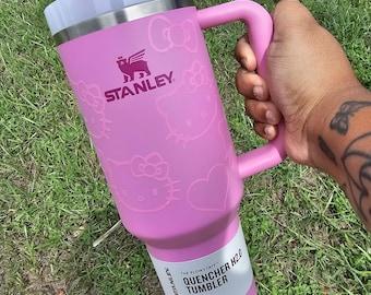 Vaso Kitty Stanley / Lindo Yeti de Halloween / Owala / Stanley / Rosa / Hola / Regalos para esposa / Kawaii / Regalos para novia / 30 oz / 40 oz