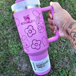 Vaso Melody Stanley / Lindo Yeti / Owala / Stanley / Rosa / Hola / Regalos para esposa / Kawaii / Regalos para novia / 30 oz / 40 oz