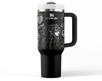 Kpop Laser Engraved Stanley Tumbler | Cute Yeti | Demon | Rag Doll | Anime | Wife | Kawaii | Gifts for Girlfriend | 30OZ | 40OZ