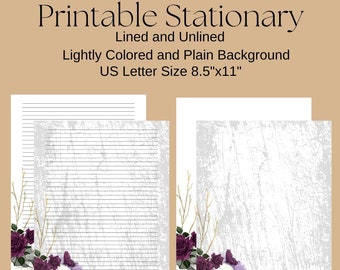 Papel de escritura imprimible, calavera, floral, papel estacionario imprimible, papel de diario, papel de diario,