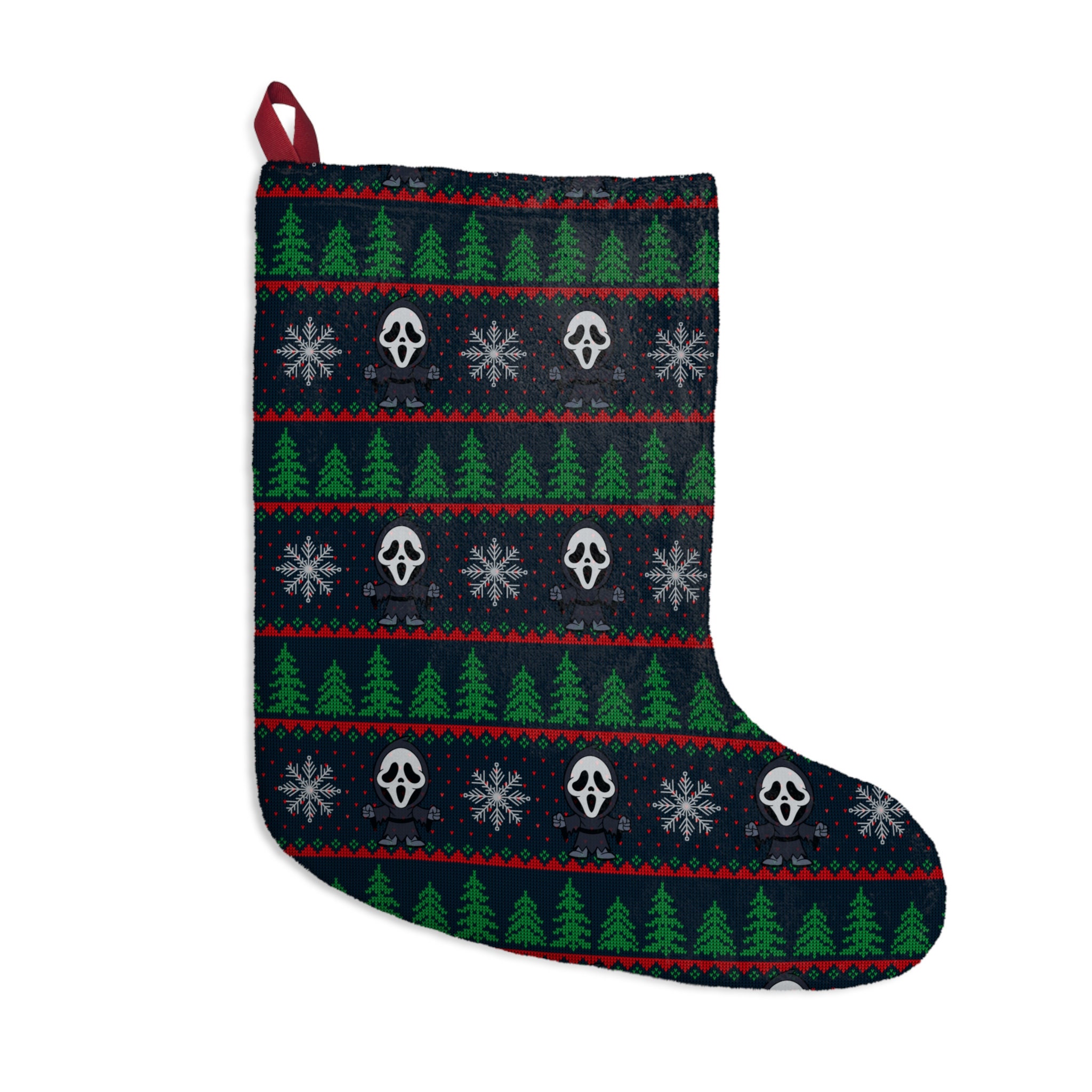 Discover Little Ghostface Horror Christmas Stocking, Family Christmas Stocking