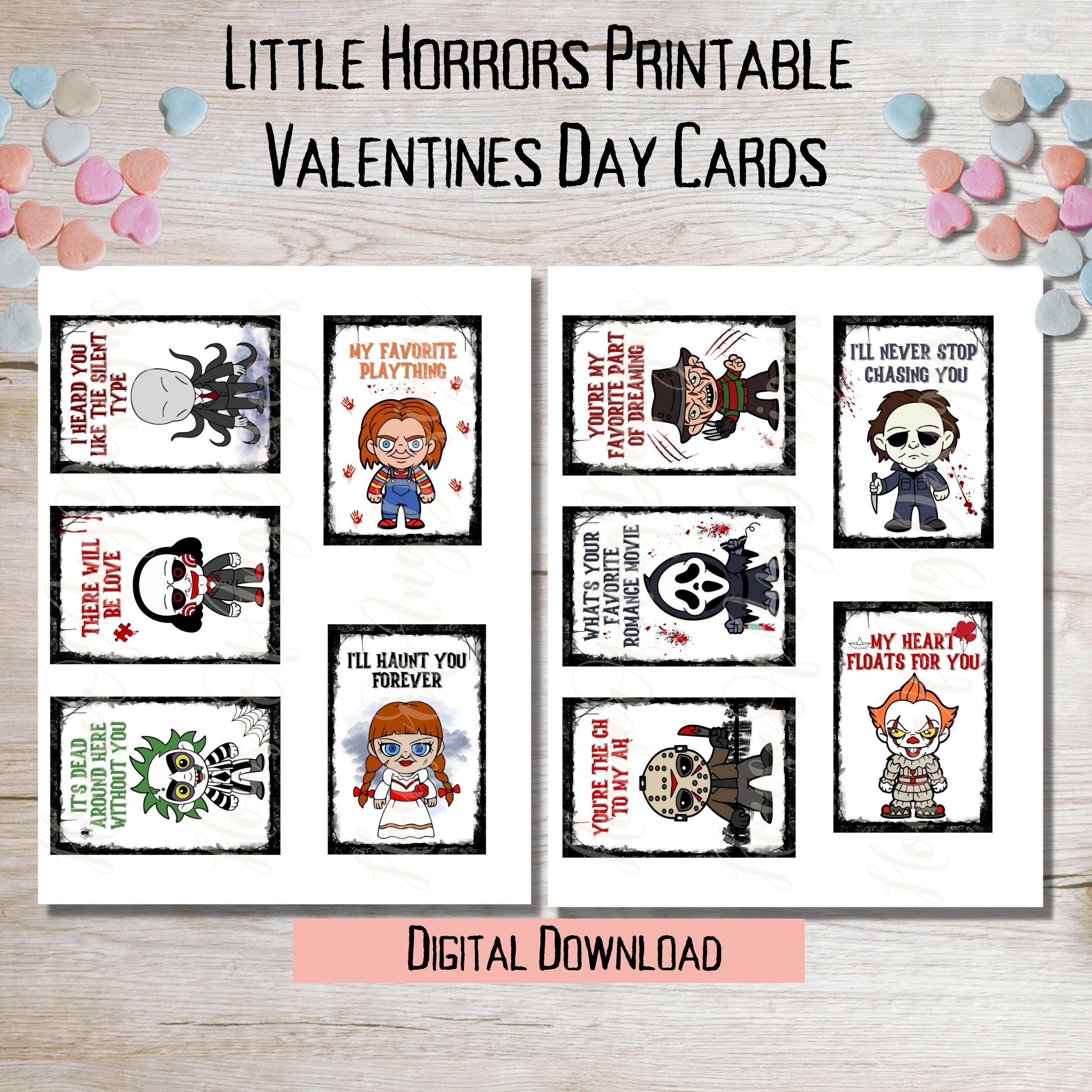 Instant Digital Download Printable Horror Valentine's Day Etsy