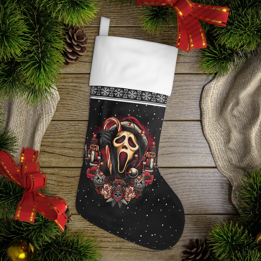 Ghostface Christmas Holiday Stocking, Scary Movie, Scream Christmas