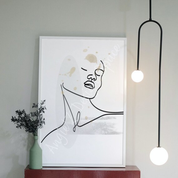 Gender Neutral Line Art Print Modern Art Instant Digital Etsy