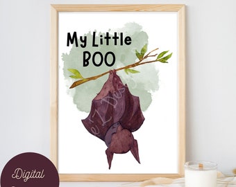 Bat Nursery Decor, Baby Bat, Baby Shower, Watercolor Nursery Art, 5 opciones de color