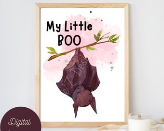 Bat Nursery Decor, Baby Bat, Baby Shower, Watercolor Nursery Art, 5 opciones de color