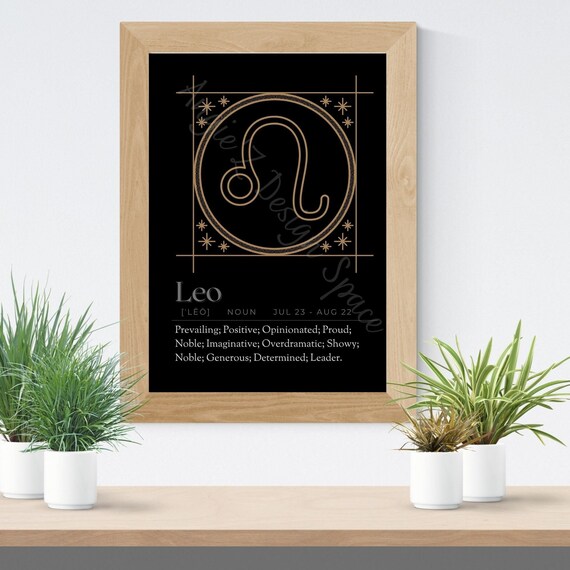 Leo Zodiac Digital Art Printable Horoscope Decor Leo Gift - Etsy