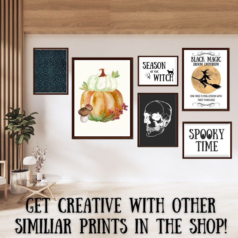 The Witch is in Sign, Witchy Printable Decor, Simple Halloween Decor ...