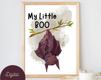 Bat Nursery Decor, Baby Bat, Baby Shower, Watercolor Nursery Art, 5 opciones de color