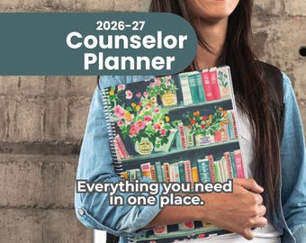 2026-2027 Counselor Planner ASCA Aligned - Bookshelf Design