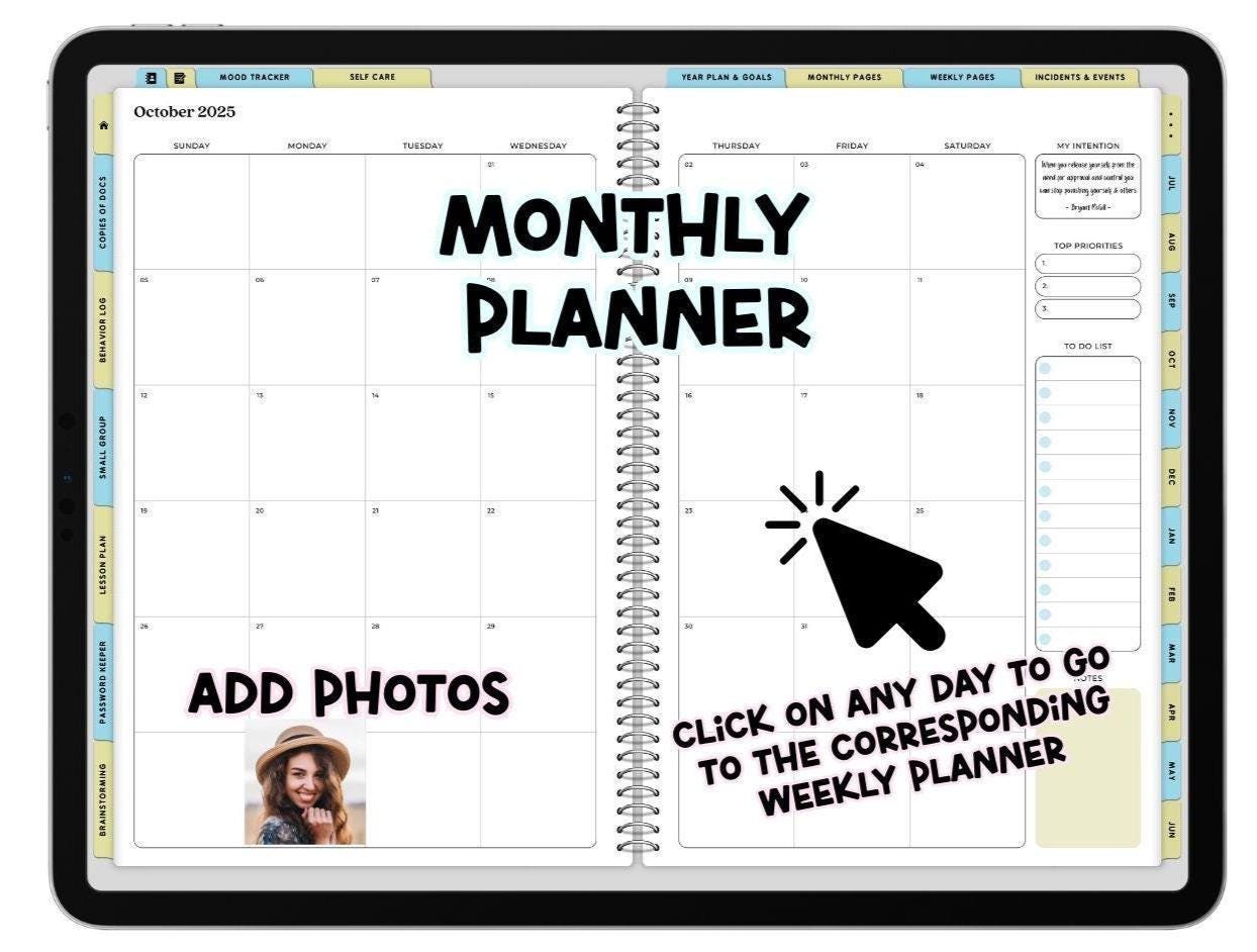 Goodnotes School Counseling Planner Interactive 2025-2026 - Etsy