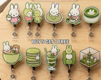 Kawaii Krankenschwester Ausweisrolle | Matcha Bunny Acryl Accessoire