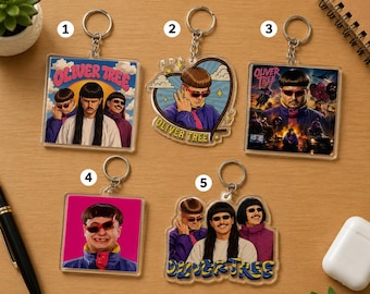 RIP Oliver Tree Keychain, Oliver Tree Fan Gift, 90s Inspired Acrylic Keychain, Memorial Graphic Keyring, Music Lover Accessory