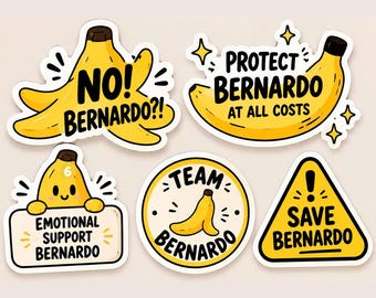 Sticker banane Bernardo, club hors campus, sticker vinyle journal pour liseuse