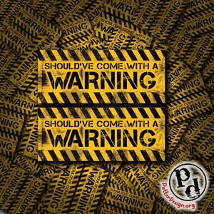 Had moeten worden geleverd met waarschuwing, sarcastische sticker, waterdicht vinyl, quote, yeti, autoraamsticker, land