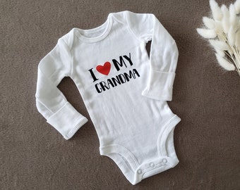 Babybody - I love my Grandma | Baby | Geschenk | Geburt | Geburtstag | Junge | Mädchen