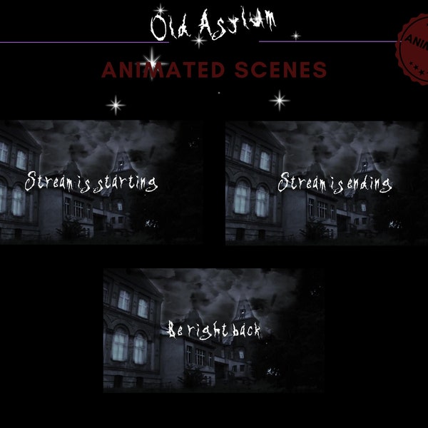 Animated Horror Overlay Old Asylum - Perfect for a Spooky Stream Experience