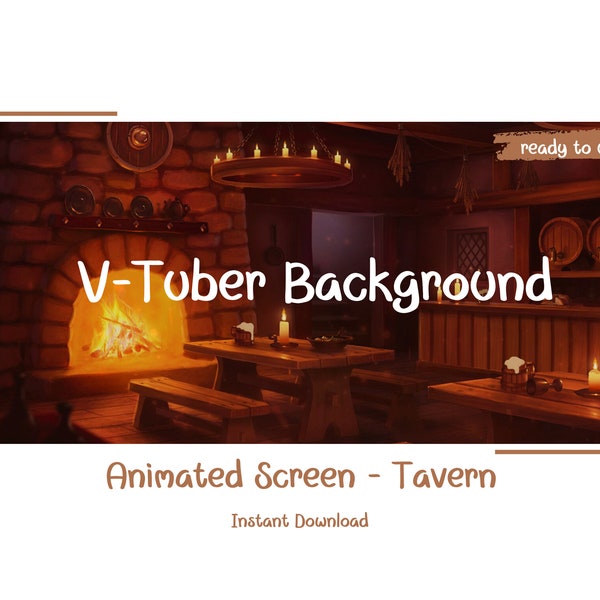 Tavern | Visual Novel V-Tuber Background | Animated Background | Stream Overlay | Vtuber Rooms | Lofi & Anime | Virtual background
