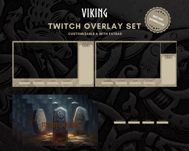 Viking Overlay Complete Stream Package for Twitch, Youtube & Others ...