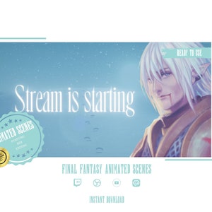 Twitch & Youtube Overlay - Animated Scenes - Stream is starting, Be Right back, Stream is ending - Haurchefant - Final Fantasy XIV