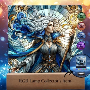 Lampe LED RVB Enchanting Magician : Une collection magique - Cadeau de jeu vidéo - Marchandise de l'Alliance - Objet de collection
