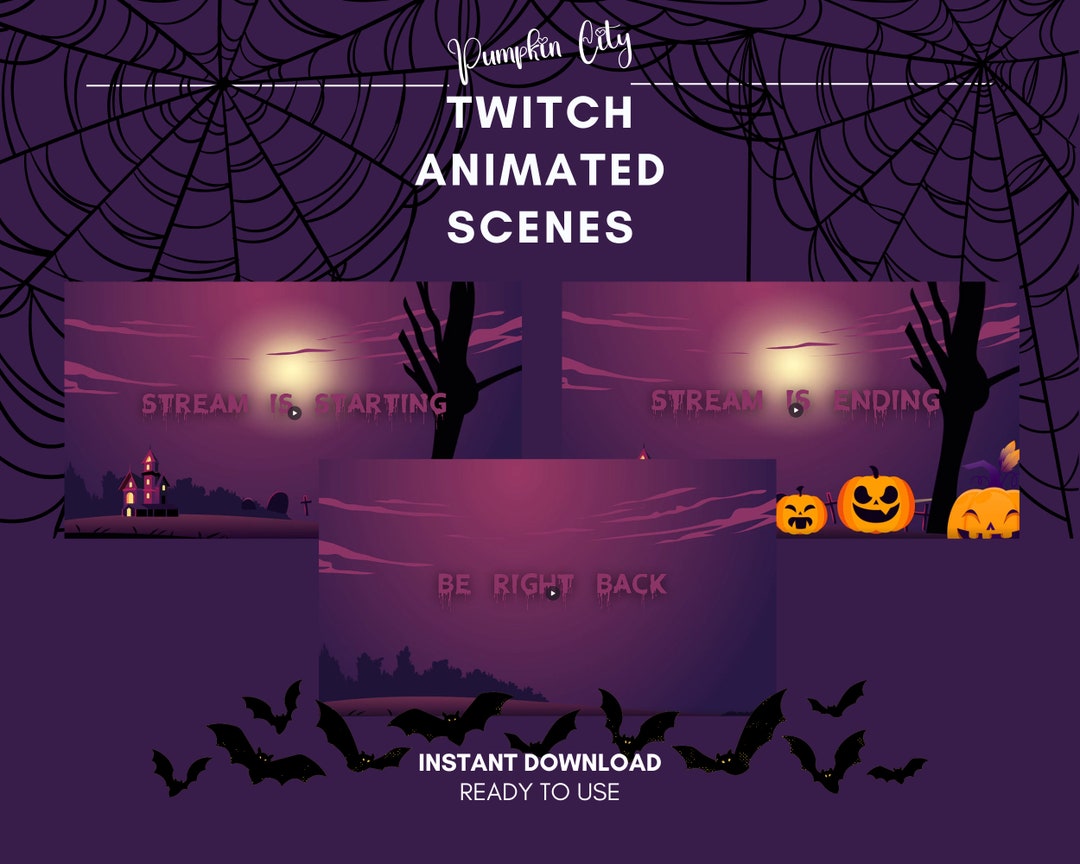 Animated Scenes for Stream Halloween Scenes for Twitch Etsy