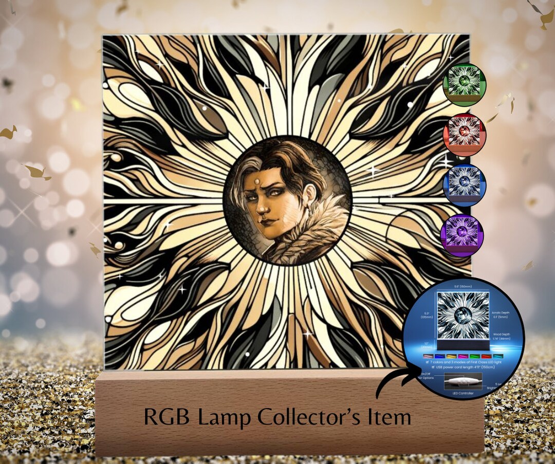Emetselch Stained Glassstyle LED Lamp an Exquisite Homage to Ffxiv's