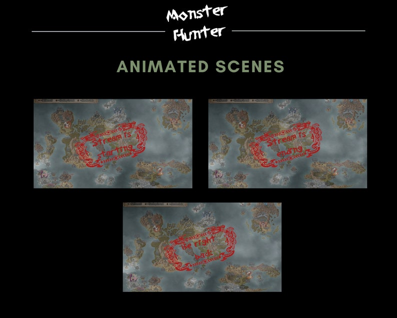 Twitch Overlay / Stream Pack Animated Scenes, Stream Overlays and