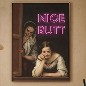 Funny Bathroom Art Print, Eclectic Vintage Style (Digital Download)