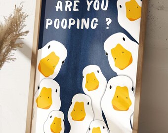 Funny Goose Bathroom Print, Farmhouse Toilet Humor (Digital Download)