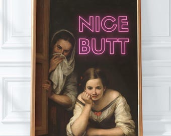 Funny Bathroom Art Print, Eclectic Vintage Style (Digital Download)