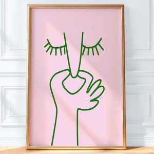 Funny Bathroom Art: Minimalist Toilet Humor Print (Digital Download) image 1