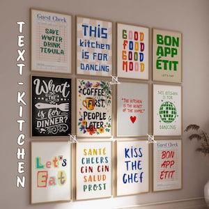 Kitchen and Bar Wall Art Prints | Food and Drink Decor (digital ...
