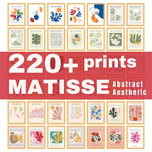 Matisse Art Print Set of 220+, Aesthetic Matisse Poster, Abstract Wall Art, Gallery Wall Set, Museum Exhibition Art, Matisse Digital Poster